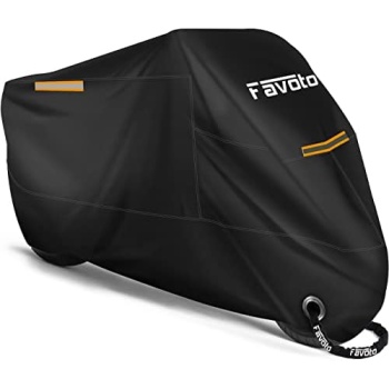 Favoto Motorbike Cover Waterproof Motorcycle Cover Outdoor Oxford Fabric XXL