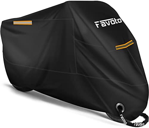 Favoto Motorbike Cover Waterproof Motorcycle Cover Outdoor Oxford Fabric XXL