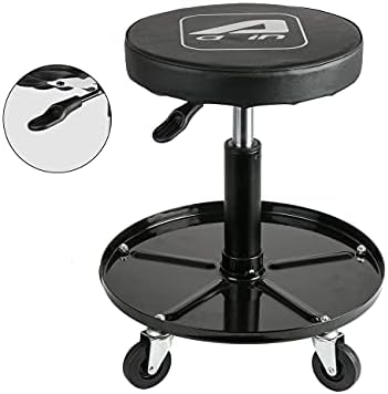 Aain LT2A Heavy-Duty Adjustable Mechanic's Roller Seat Adjustable Rolling Stool