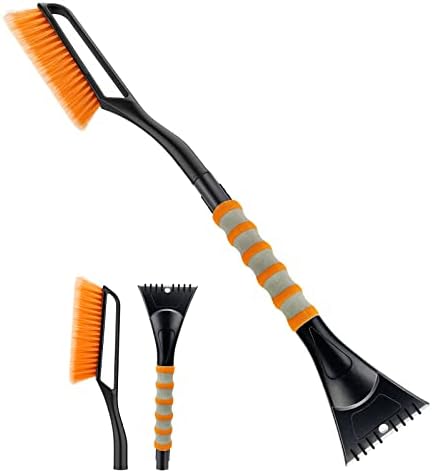JSDOIN 27”Snow Brush, Detachable Car Ice Scraper for Windshield with Foam Grip