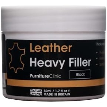 Leather Repair Filler (Black) - For Filling Holes, Scuffs, Scratches, Cracking