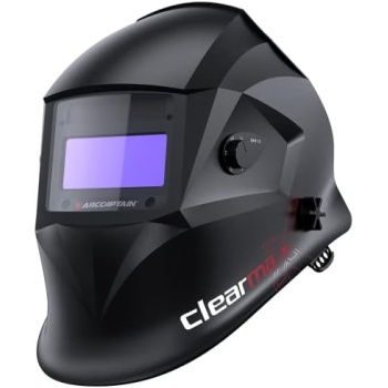 ARCCAPTAIN Large Viewing Screen Welding Helmet, 1/1/1/1 Top Optical Clarity Auto