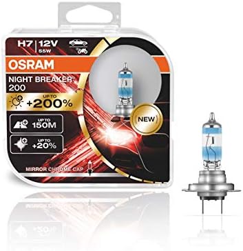 OSRAM NIGHT BREAKER 200, H7, +200% more brightness, halogen headlight lamp