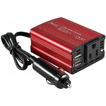 FOVAL 150W Car Power Inverter 12V DC to 110V AC Converter Vehicle Adapter