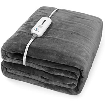 Electric Heated Blanket Twin Size, Ultra Soft Flannel Fast Heating Blanket