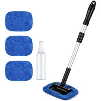 AstroAI Windshield Cleaner, Microfiber car Window Cleaner with 4 Reusable