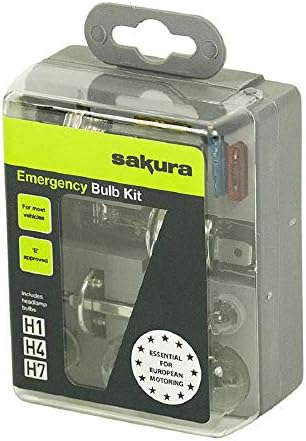 Sakura Emergency Bulb Kit - Fits Most Vehicles - 7 Bulbs 3 Fuses