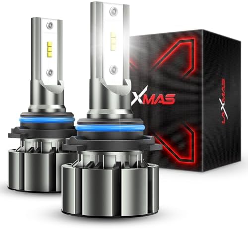 Laxmas 9006 HB4 LED Headlight Bulbs, 500% Brighter 16000LM 6500K White