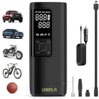 Tire Inflator, 2-in-1 Portable Air Compressor 2X Faster Inflation Cordless Tire