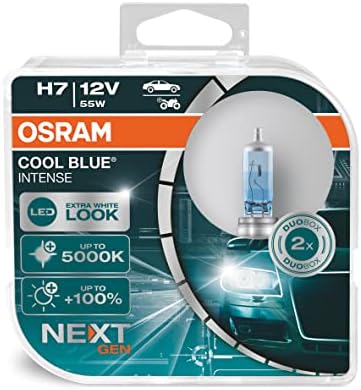 Osram COOL BLUE INTENSE H7, 100% more brightness, up to 5,000K, halogen
