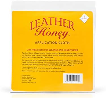 Leather Honey Leather Conditioner Lint-Free Application Cloth: Microfiber Cloth