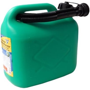 Fuel can 5 liters, PVC green, UN certification