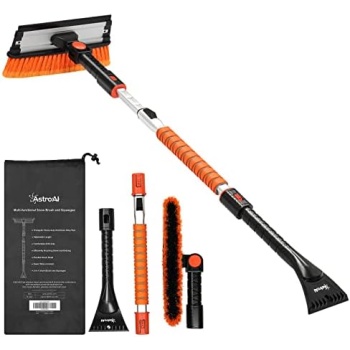 AstroAI 47.2" Ice Scrapers for Car Windshield, 3 in 1 Sturdy Snow Brush