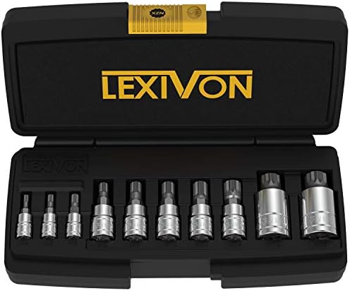 LEXIVON XZN Triple Square Spline Bit Socket Set, Premium S2 Alloy Steel