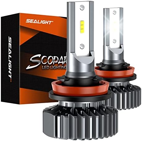 SEALIGHT H11 H8 H9 LED Headlight Bulbs, 18000 Lumens Low Beam LED Bulbs