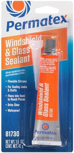 Permatex 81730 Flowable Silicone Windshield and Glass Sealer, 1.5 oz.