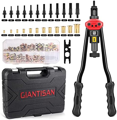 Rivet Nut Tool, GIANTISAN 16-Inch Rivnut Tool Kit with 12 Metric
