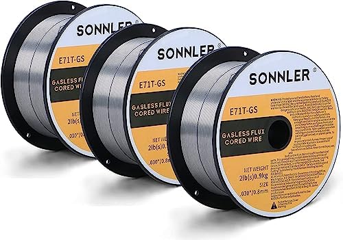 Flux Core Welding Wire, SONNLER Mig Welding Wire, 2Lbs Low Splatter Mild