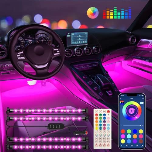 Keepsmile Car Accessories Interior Car LED Lights with Remote and APP Control