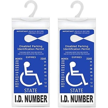 LotFancy Handicap Placard Holder- 10.6" x 5", Ultra Transparent Disabled Parking