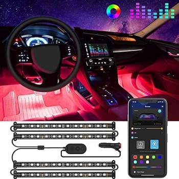 Govee Interior Lights for Car, App Control Smart Car Lights with DIY Mode