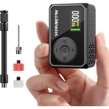 MEGAWHEELS Mini Bike Pump, Portable Bike Pump with Presta and Schrader Valve