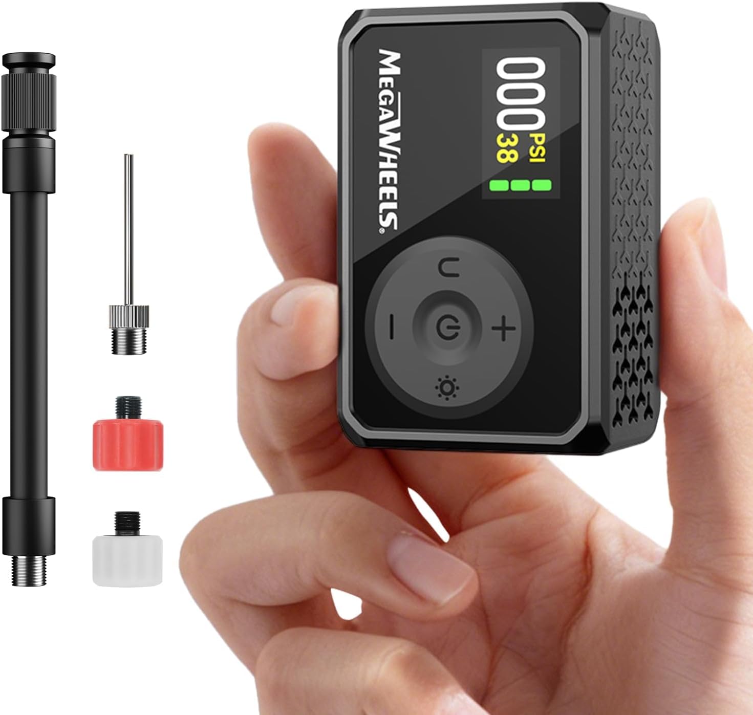 MEGAWHEELS Mini Bike Pump, Portable Bike Pump with Presta and Schrader Valve