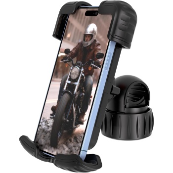 Bike Phone Holder, Motorcycle Phone Mount, 1s Lock | Silicone Protective