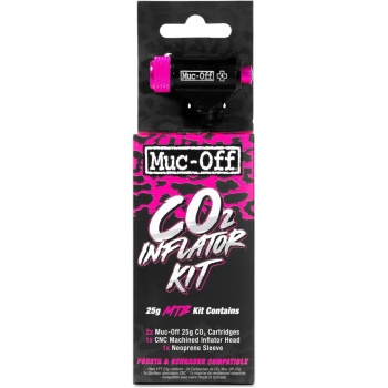 Muc-Off CO2 Inflator Kit, MTB - Presta and Shrader Compatible CO2 Bike Pump