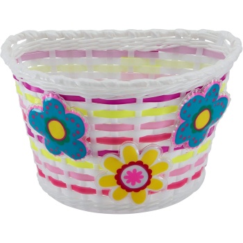 Schwinn Bike Basket for Kids Bike, with Light-Up Flowers Motion Activated