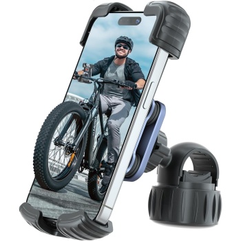 Motorcycle Phone Mount Holder - Upgrade Vibration Dampener - 360° Rotatable