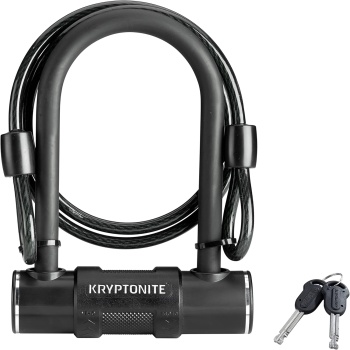 Kryptonite Bike U-Lock with Braided Steel Cable, High Security Anti-Theft
