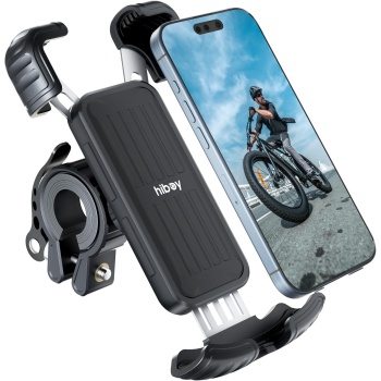 Hiboy Bike Phone Holder, 360° Rotatable Universal Motorcycle Phone Mount, Wrap