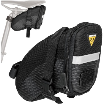 Topeak Aero Wedge Pack (Small, Strap Mount) – Aerodynamic Seat Bag for Tubes