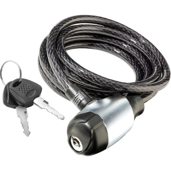 Schwinn Bike Cable Lock with Keys, 6 ft x 8 mm, Black, Durable Steel, Protective