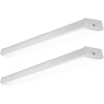 Sunco 2 Pack LED Wraparound Light Fixture 4FT, Garage Ceiling Lights, Linkable