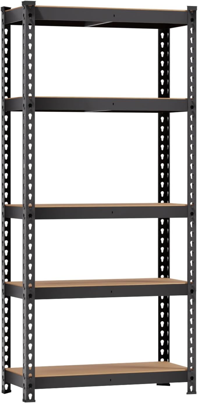 BestOffice 5 Tier Storage Shelves Adjustable Garage Shelves 15.7" D x 35.4" W