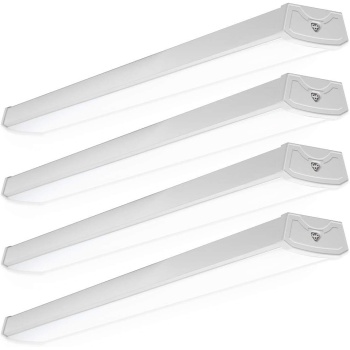 Sunco LED Garage Ceiling Lights Wraparound Fixture 4FT,Linkable Shop Light, 3500