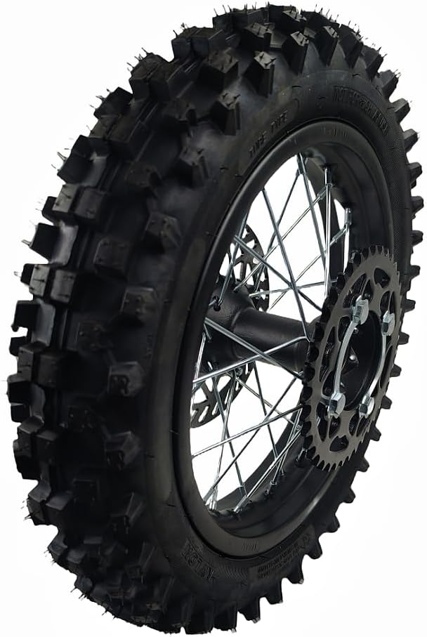 CLEO 80/100-12 Rear Wheel Rim Tire Assembly for 50cc-125cc Dirt Bike taotao TTR