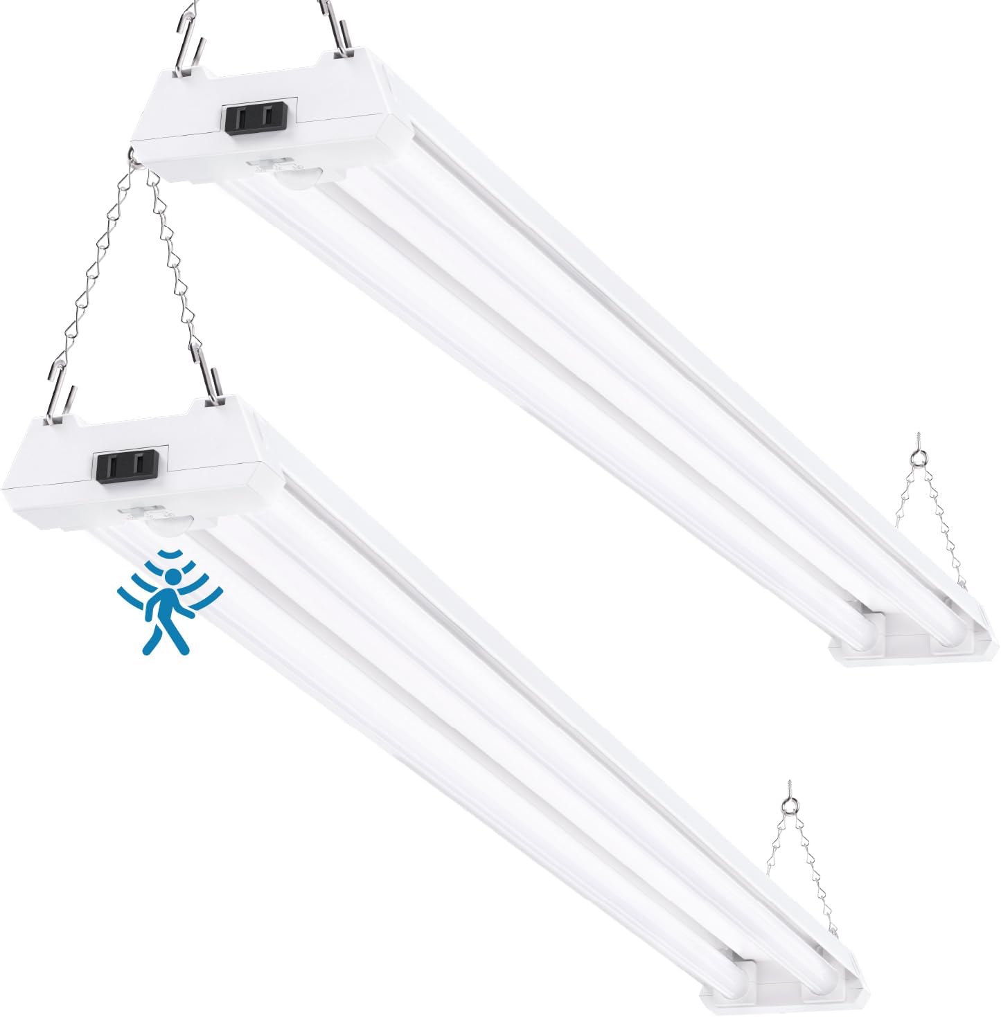 Sunco Motion Sensor 4ft LED Shop Light, Garage Lights Ceiling LED Plug-in
