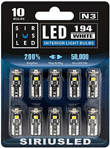 SIR IUS LED 194 LED Bulbs Extremely Super Bright 3030 Chipset for Car truck
