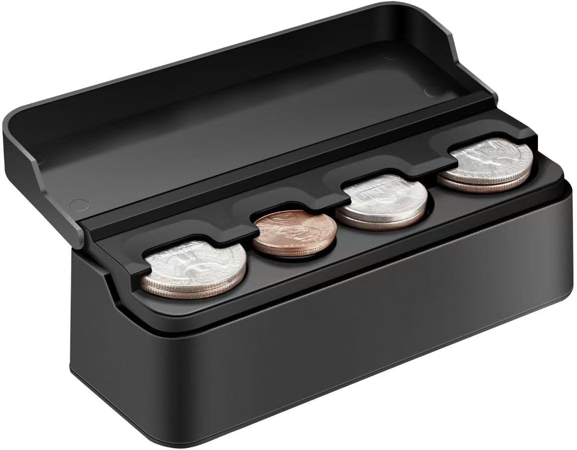 SINGARO Coin Holder for Car, Coin Change Organizer Compatible