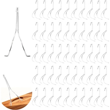 50 Pack Cabinet Door Painting Hangers, Stainless Steel No-Drill Metal Painting