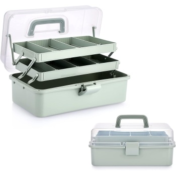 BTSKY 3-Layer Plastic Dividing Storage Box Craft Organizer and Storage