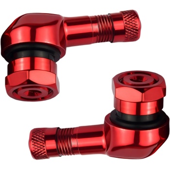 2 PCS Motorcycle Tire Valve Stems, CNC Aluminum Alloy 90 Degree Valve Air Stems