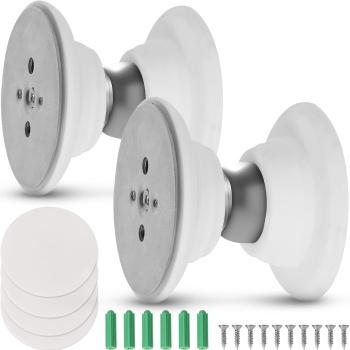 CALPALMY (2 Pairs RV Magnetic Door Catch and Holder Kit - White RV Storage Door