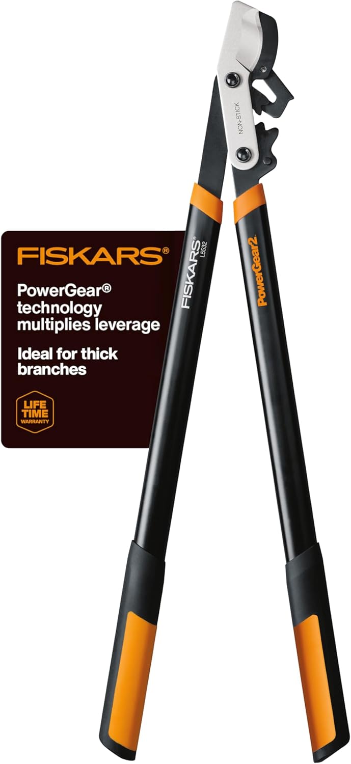 Fiskars 32-Inch Loppers for Tree Trimming, Heavy Duty, Low-Friction Sharp Steel