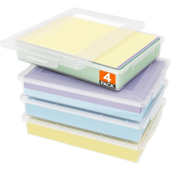 Lifewit 4 Pack Paper Organizer Storage, 32 x 23 cm/12x9 Multi-Purpose Plastic