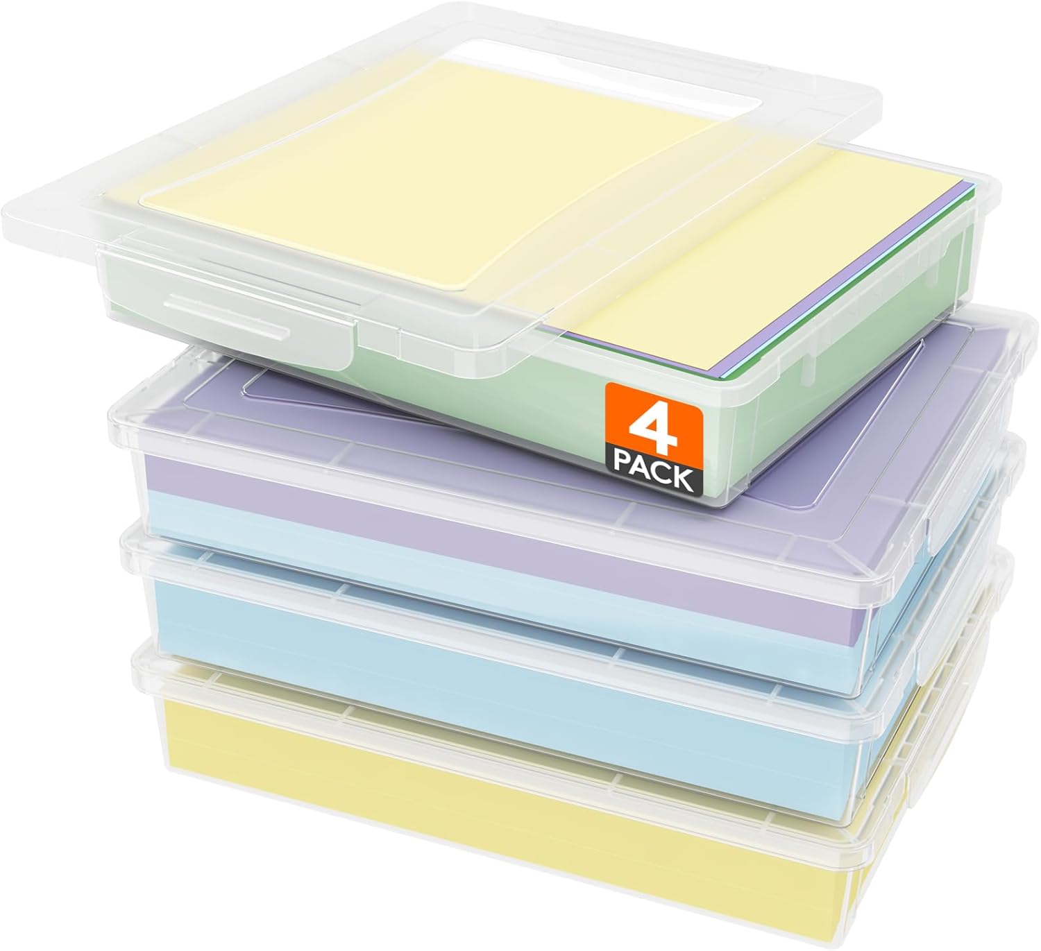 Lifewit 4 Pack Paper Organizer Storage, 32 x 23 cm/12x9 Multi-Purpose Plastic