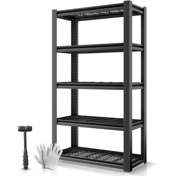 Auto Dynasty 5-Tier Storage Shelves, 72" H Heavy Duty(3000LBS Capacity)